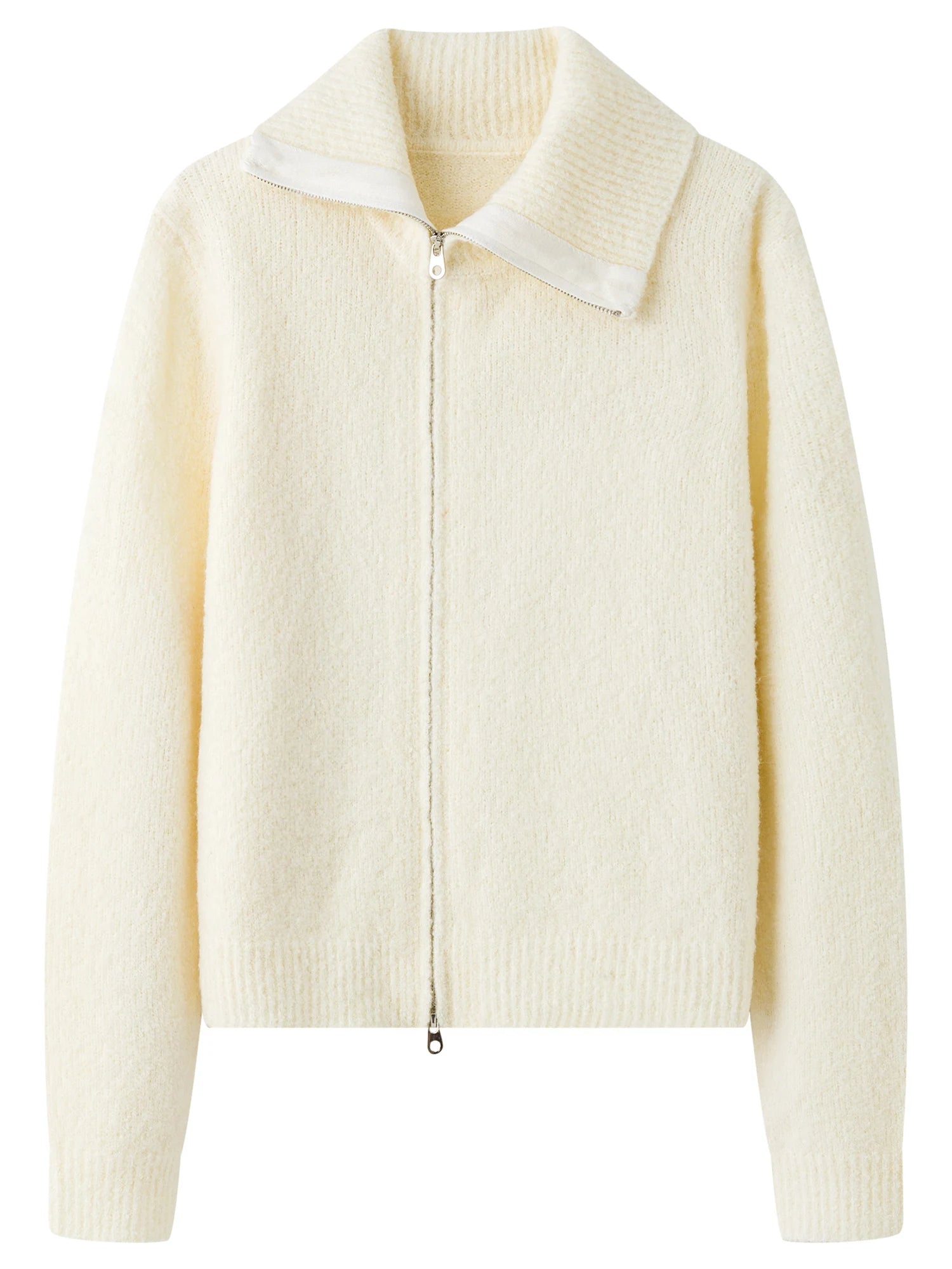 Wool Blend Knit Cardigan Sweater